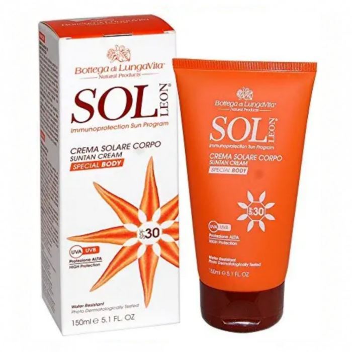 Picture of SOL LEON – CREMA PENTRU CORP, CU PROTECTIE SOLARA SPF 30, 150 ml 