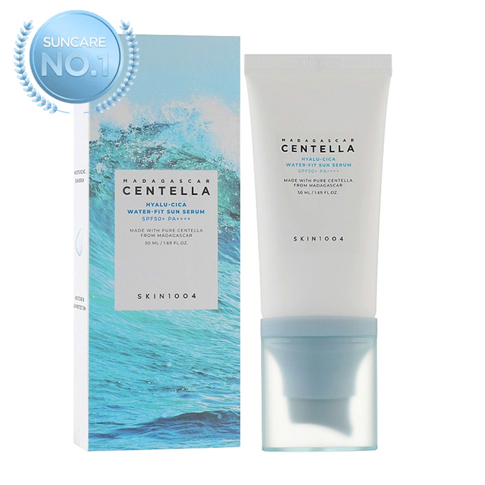 SKIN1004 SER PENTRU FATA CU PROTECTIE SOLARA CU ACID HIALURONIC SI CENTELA SPF50+ PA++++, 50 ml