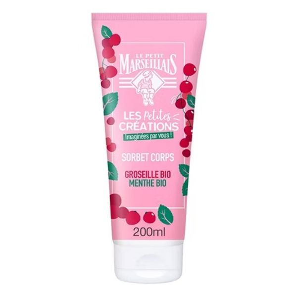 LE PETIT MARSEILLAIS HYDRATING BODY SORBET GEL WITH ORGANIC RED CURRANT AND ORGANIC MINT, 200 ml