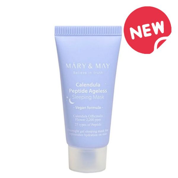 MARY&MAY CALENDULA PEPTIDE AGELESS  SLEEPING MASK MINI, 30 g