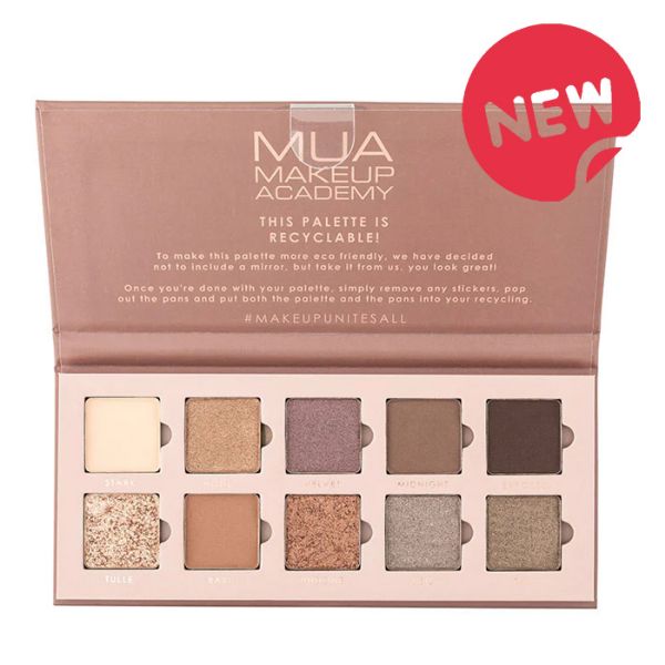 MUA 10 SHADE EYESHADOW PALETTE VELVET NUDES