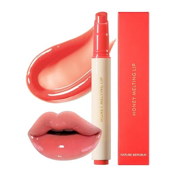 NATURE REPUBLIC HONEY MELTING LIP GLOSS 10 PEACH HYDRATING JELLY