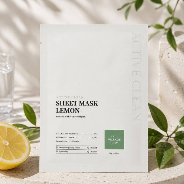 VILLAGE 11 FACTORY ACTIVE CLEAN LEMON FACE MASK