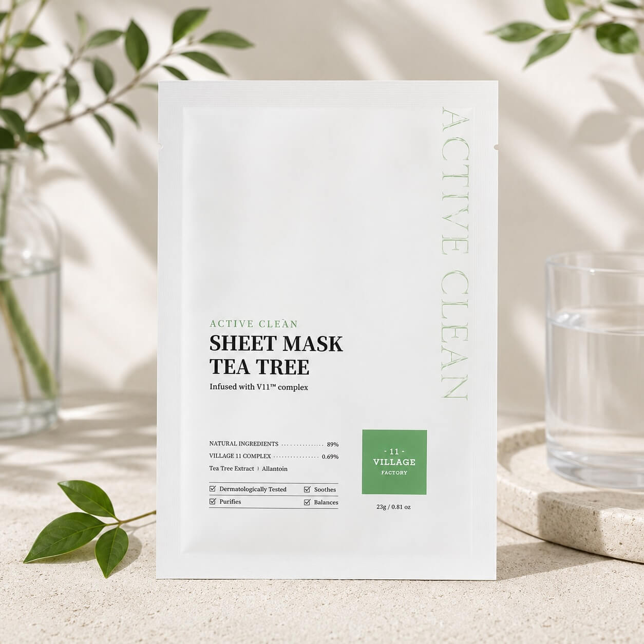VILLAGE 11 FACTORY ACTIVE CLEAN TEA TREE FACE MASK
