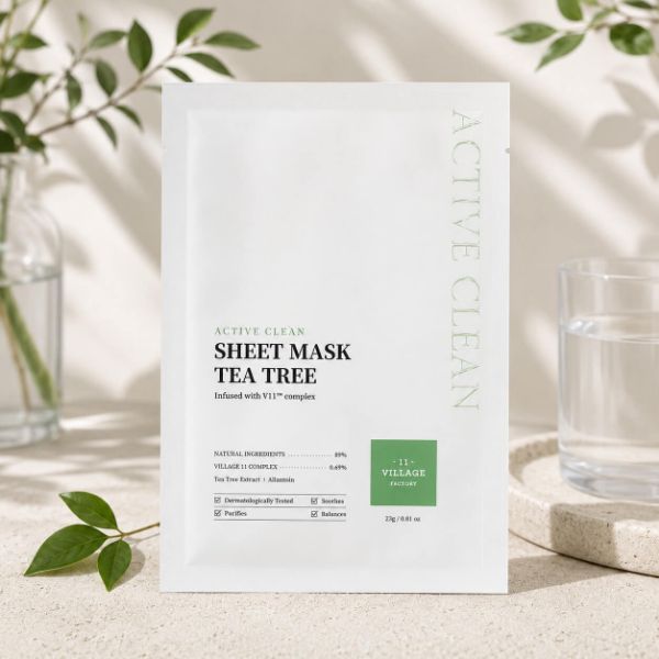 VILLAGE 11 FACTORY ACTIVE CLEAN TEA TREE FACE MASK