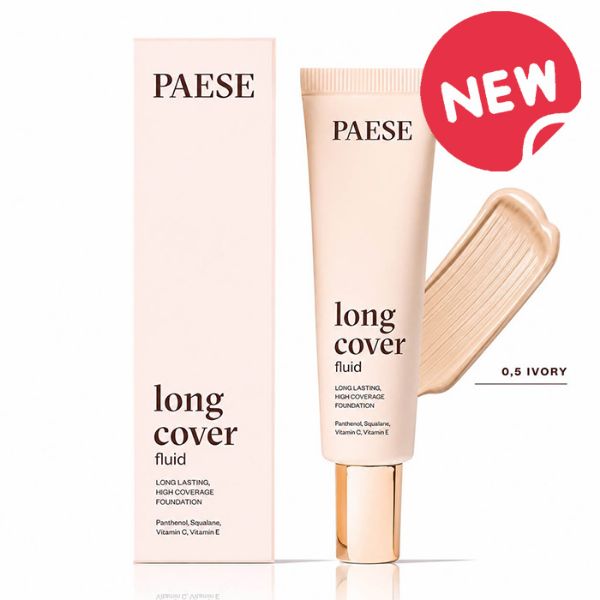PAESE LONG COVER FLUID TUBE FOUNDATION 0,5 IVORY, 30 ml