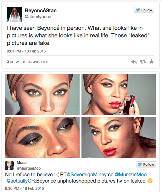 Unphotoshopped Beyonce